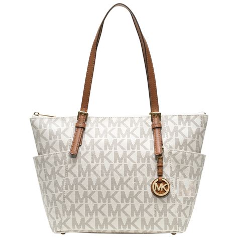 white and tan michael kors purse|bloomingdale's michael kors handbags.